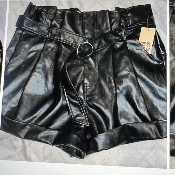 Steve Madden NYC Faux Leather Shorts - Picture 1 of 8